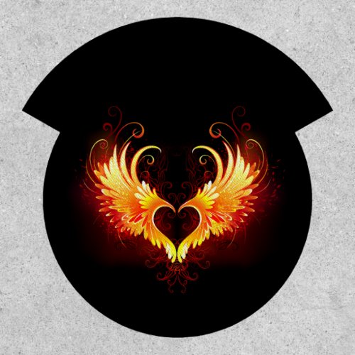 Angel Fire Heart with Wings Patch