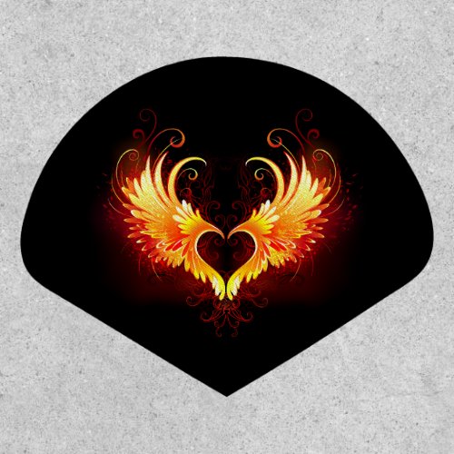 Angel Fire Heart with Wings Patch