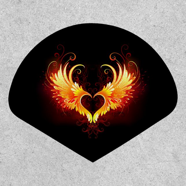 Angel Fire Heart with Wings Patch (Front)
