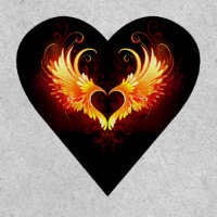 Angel Fire Heart with Wings
