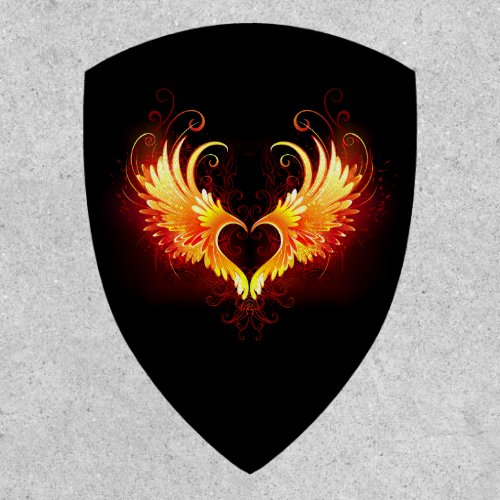 Angel Fire Heart with Wings Patch