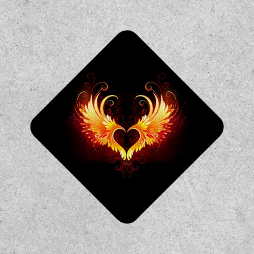 Angel Fire Heart with Wings Patch