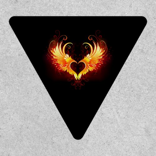 Angel Fire Heart with Wings Patch