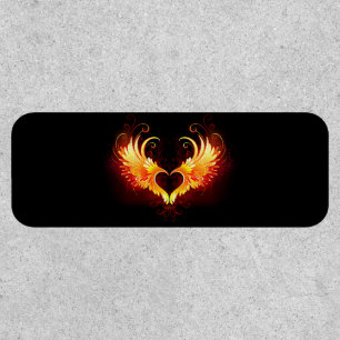 Angel Fire Heart with Wings Patch