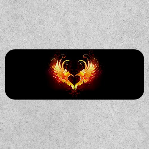 Angel Fire Heart with Wings Patch