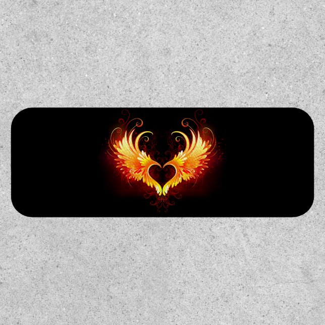 Angel Fire Heart with Wings Patch (Front)