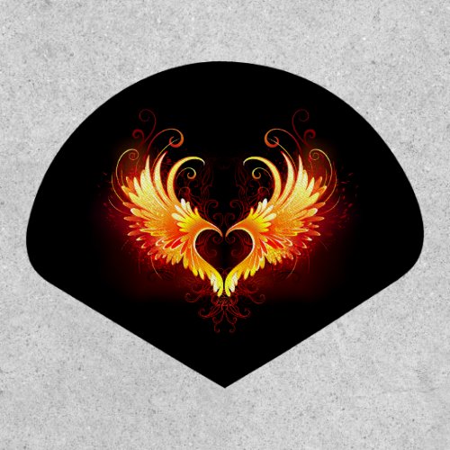 Angel Fire Heart with Wings Patch