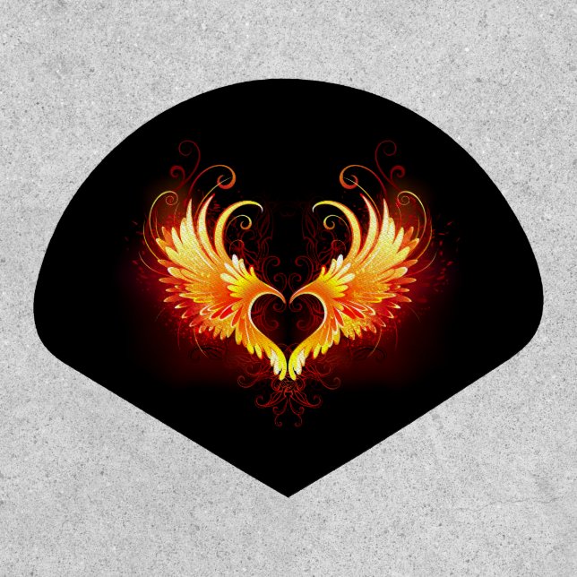 Angel Fire Heart with Wings Patch (Front)