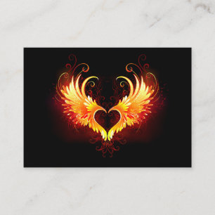 Angel Fire Heart with Wings Place Card