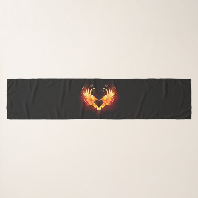 Angel Fire Heart with Wings Scarf (Front (Horizontal))