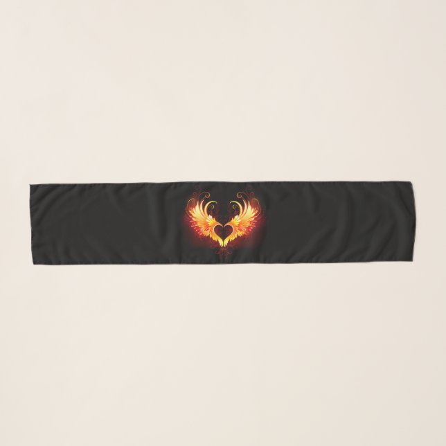 Angel Fire Heart with Wings Scarf (Front (Horizontal))