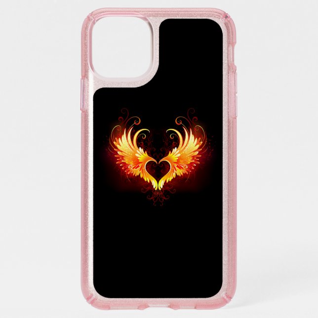 Angel Fire Heart with Wings Speck iPhone 11 Pro Max Case (Front)