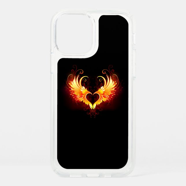 Angel Fire Heart with Wings Speck iPhone 12 Case (Front)