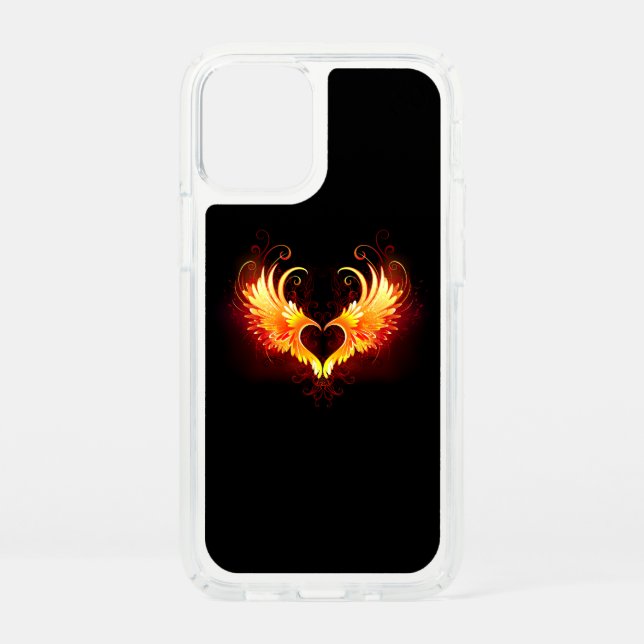 Angel Fire Heart with Wings Speck iPhone 12 Mini Case (Front)