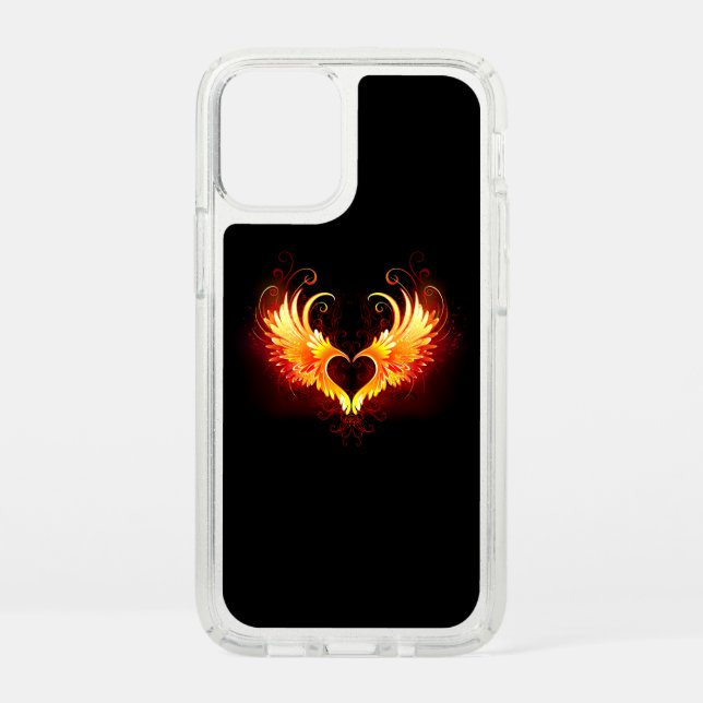 Angel Fire Heart with Wings Speck iPhone 12 Mini Case (Front)