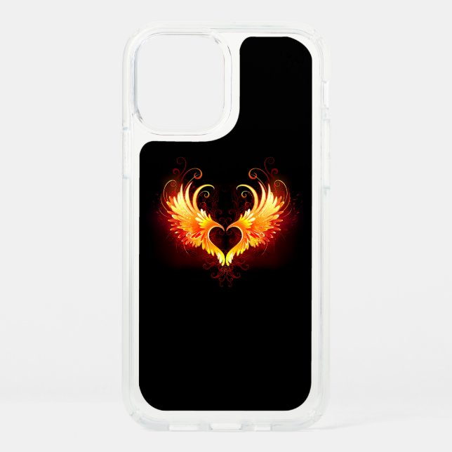 Angel Fire Heart with Wings Speck iPhone 12 Pro Case (Front)
