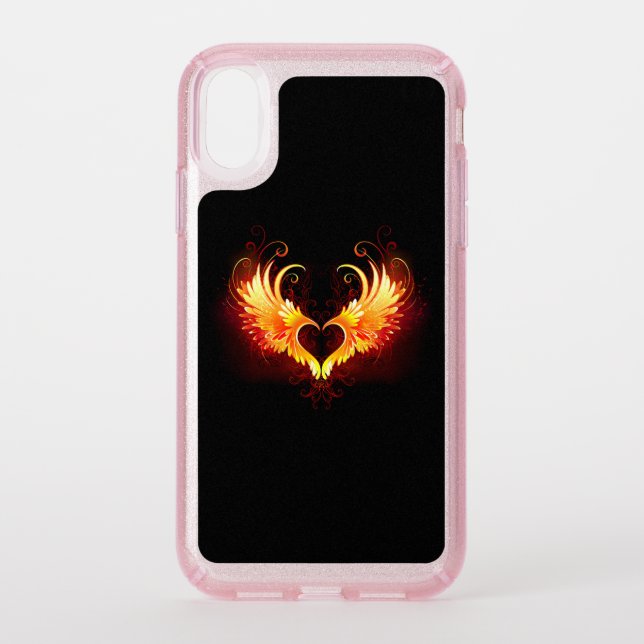 Angel Fire Heart with Wings Speck iPhone XR Case (Front)