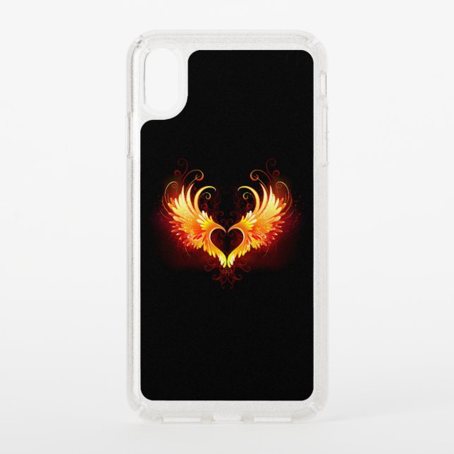 Angel Fire Heart with Wings Speck iPhone XS Max Case (Front)