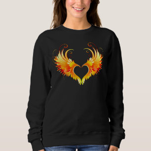 Angel Fire Heart with Wings Sweatshirt