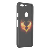Angel Fire Heart with Wings Uncommon Google Pixel Case (Back/Right)