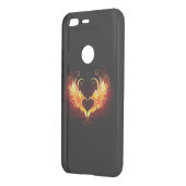 Angel Fire Heart with Wings Uncommon Google Pixel Case (Back/Left)