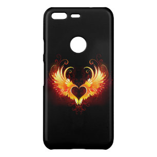 Angel Fire Heart with Wings Uncommon Google Pixel Case