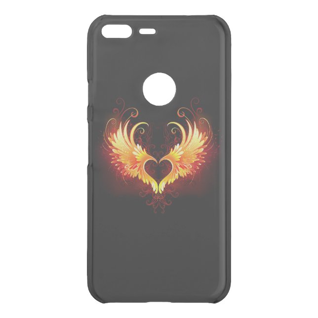 Angel Fire Heart with Wings Uncommon Google Pixel XL Case (Back)