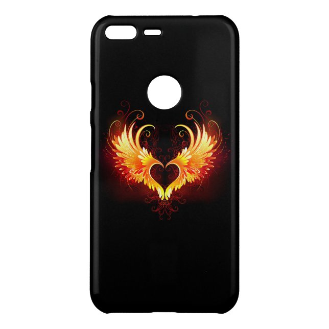 Angel Fire Heart with Wings Uncommon Google Pixel XL Case (Back)