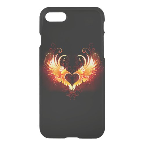 Angel Fire Heart with Wings iPhone SE87 Case
