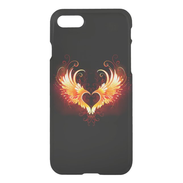 Angel Fire Heart with Wings Uncommon iPhone Case (Back)