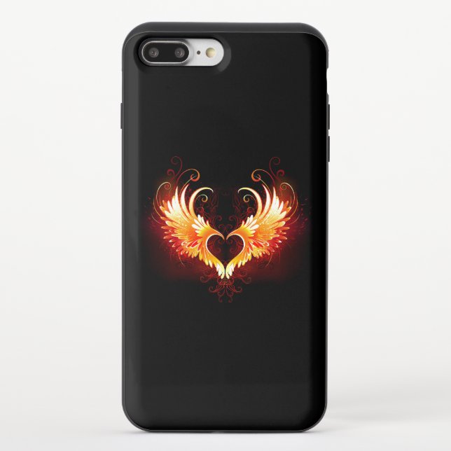 Angel Fire Heart with Wings Uncommon iPhone Case (Back)