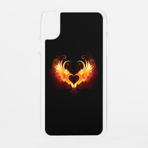 Angel Fire Heart with Wings iPhone XR Case