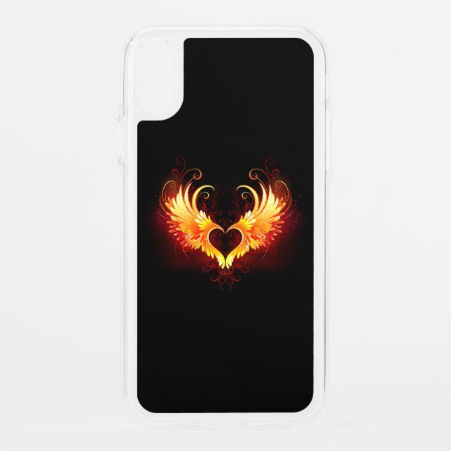 Angel Fire Heart with Wings Uncommon iPhone Case (Back)
