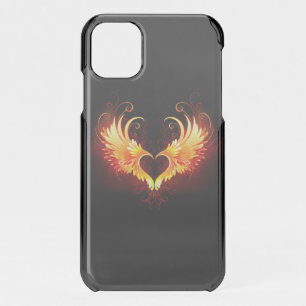 Angel Fire Heart with Wings iPhone 11 Case