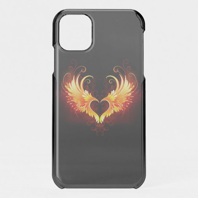 Angel Fire Heart with Wings Uncommon iPhone Case (Back)