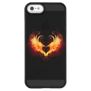 Angel Fire Heart with Wings Permafrost iPhone SE/5/5s Case