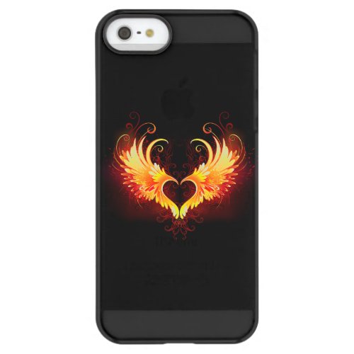 Angel Fire Heart with Wings Permafrost iPhone SE55s Case