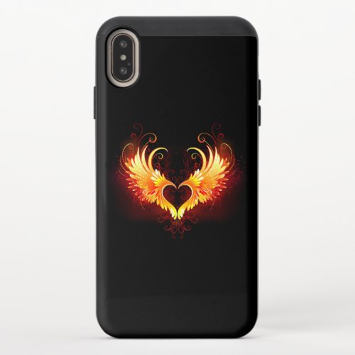 Angel Fire Heart with Wings iPhone XS Max Slider Case