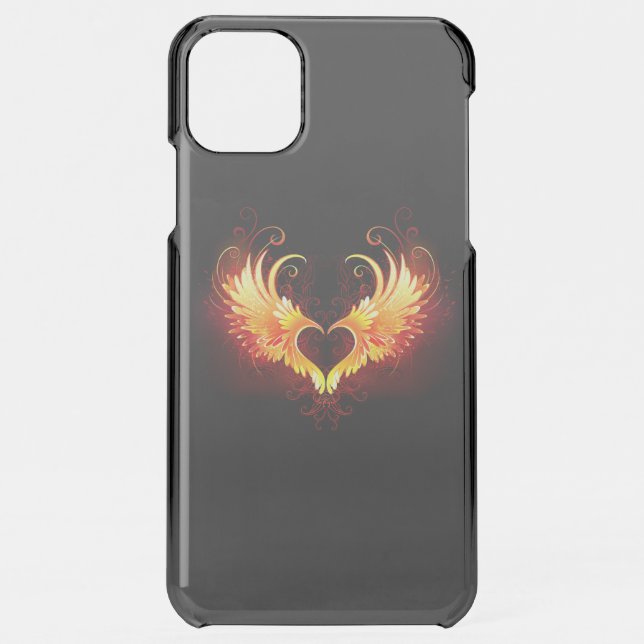Angel Fire Heart with Wings Uncommon iPhone Case (Back)