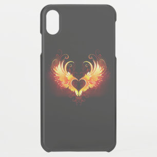 Angel Fire Heart with Wings iPhone XS Max Case