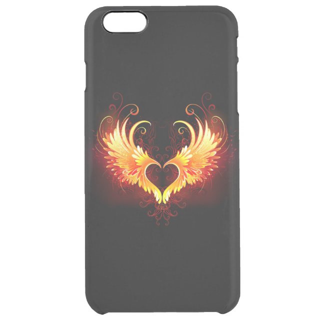 Angel Fire Heart with Wings Uncommon iPhone Case (Back)