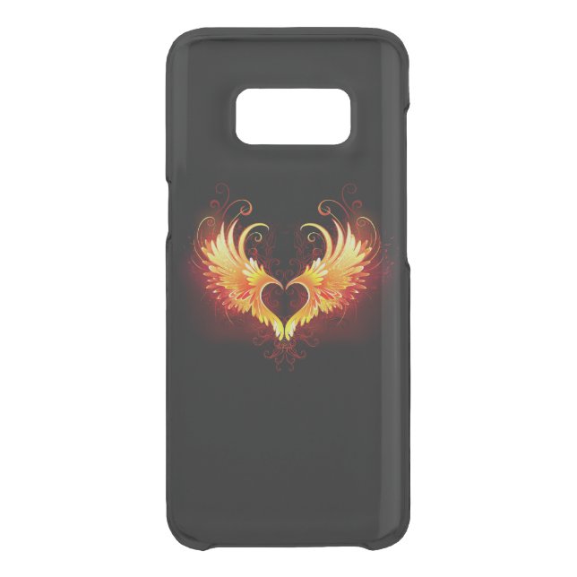 Angel Fire Heart with Wings Uncommon Samsung Galaxy Case (Back)