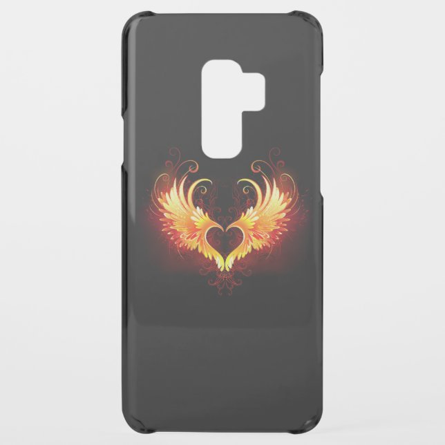 Angel Fire Heart with Wings Uncommon Samsung Galaxy Case (Back)