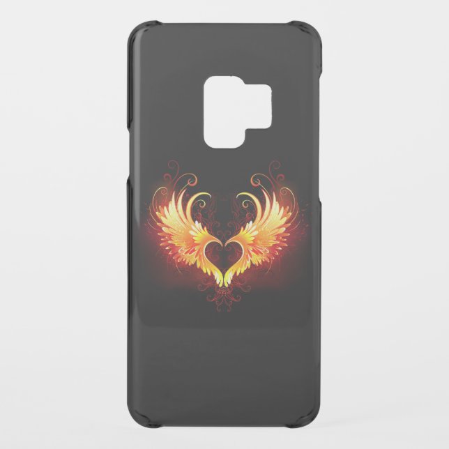 Angel Fire Heart with Wings Uncommon Samsung Galaxy Case (Back)