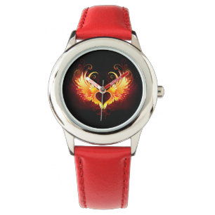 Angel Fire Heart with Wings Watch
