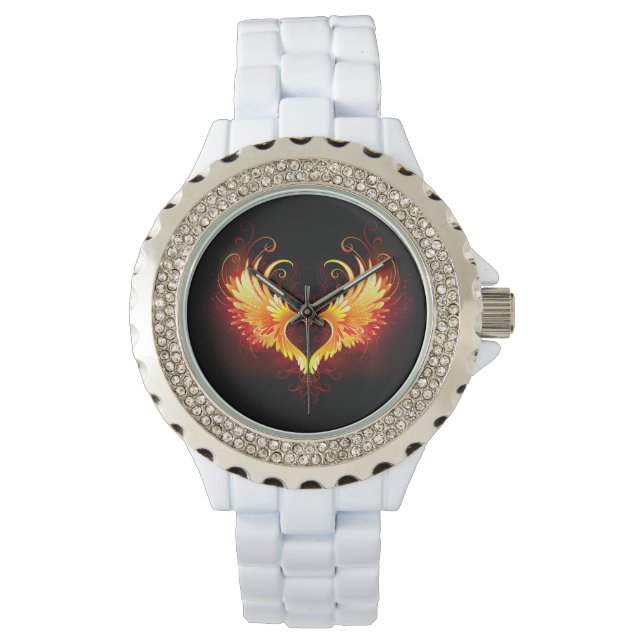 Angel Fire Heart with Wings Watch (Front)