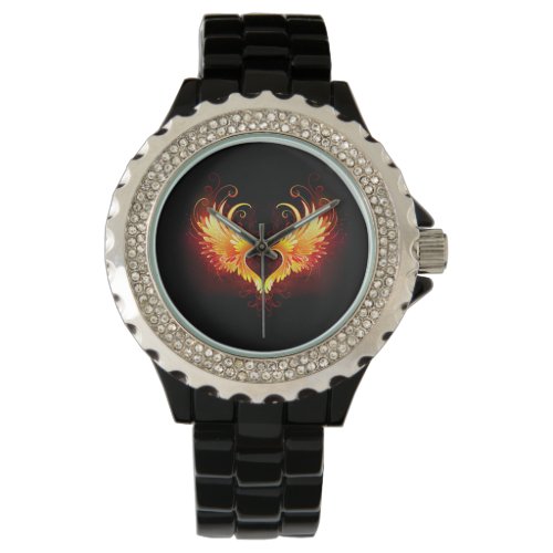 Angel Fire Heart with Wings Watch