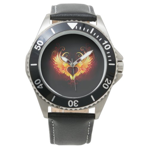 Angel Fire Heart with Wings Watch