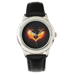 Angel Fire Heart with Wings Watch