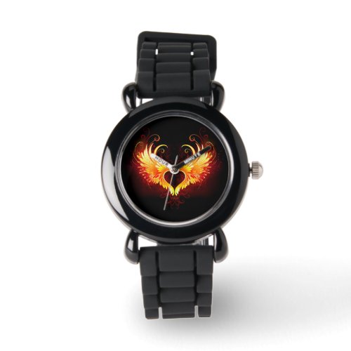 Angel Fire Heart with Wings Watch